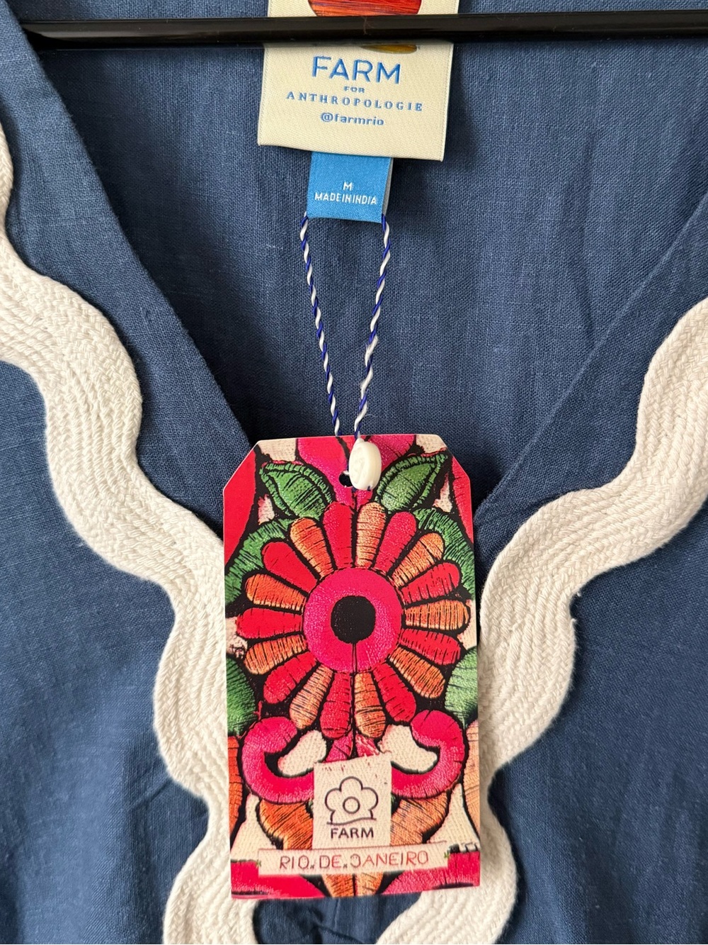 BNWT — Farm Rio Embroidered Long Sleeve Dress — Sz M - Picture 10 of 10
